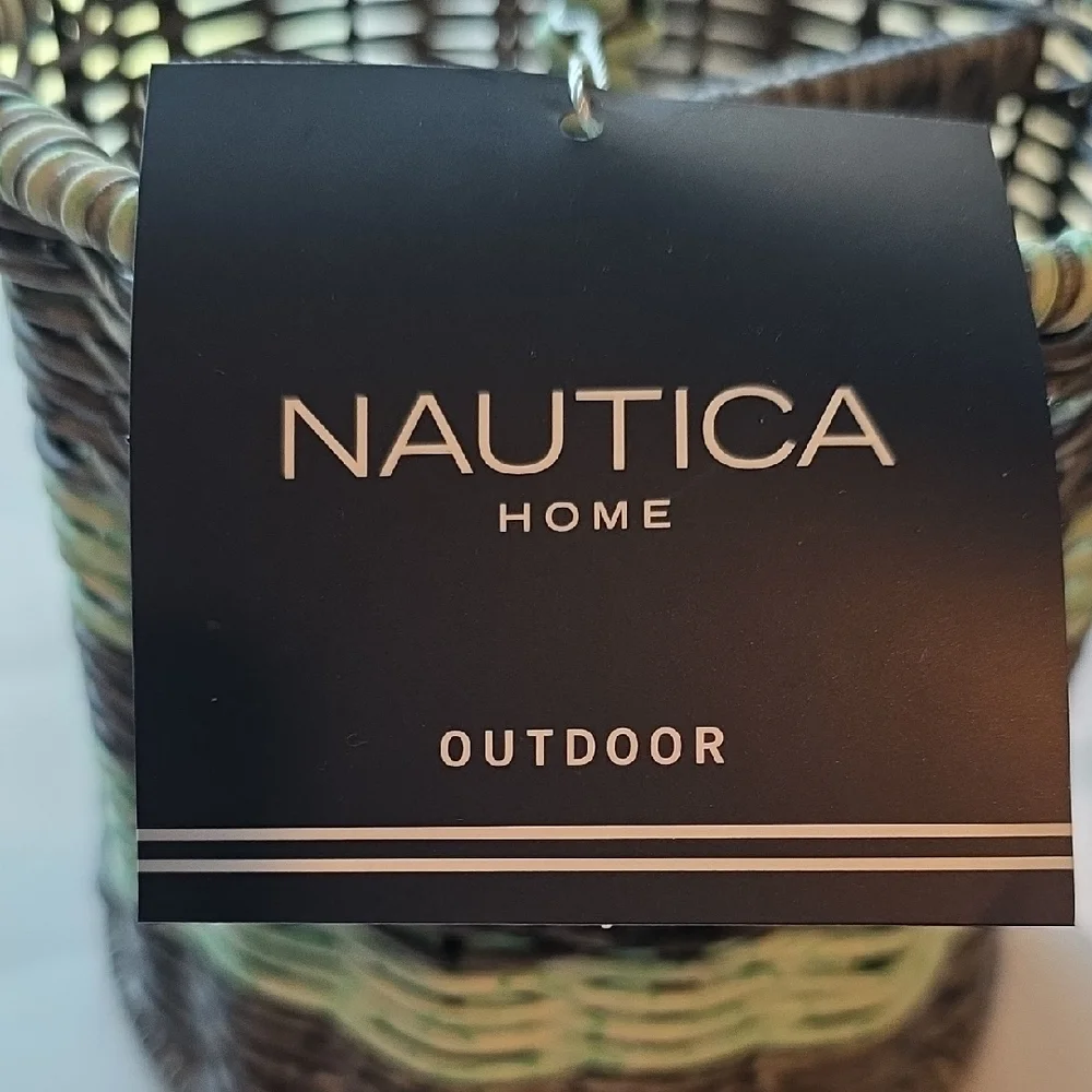 Nautica Artisanal Woven Resin Silverware Caddy For Outdoor Dining